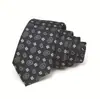 Gravata Masculina Transfronteiriça 7cm Cor Sólida Gravata Amarrada à Mão Gravata Jacquard de Poliéster Masculina Logotipo Gravata de Alta Qualidade para Homens