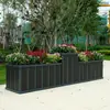 Plantación Municipal Jardinería Exterior Madera-Plástico Maceta Canaleta para Flores Divisor Soporte para Flores Exterior 66 Aleación de Aluminio Acero Inoxidable Maceta