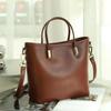 Vegetal curtido couro primeira camada cowhide bucket bag couro genuíno bolsa feminina de alta qualidade versátil bolsa banda larga casual 88822