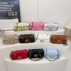 Producto estrella de transmisión en vivo transfronteriza: bolso de hombro y bandolera acolchado versátil de alta calidad, popular bolso pequeño con cadena estilo Chanel