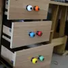 Manija de Puerta de Gabinete de Aleación Colorida Estilo Antiguo Dopamina Agujero Único Redonda Manija de Puerta de Cajón de Gabinete Armario