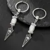 Pendientes de Imitación de Perla Turquesa Hechos a Mano de Nicho Europeo y Americano, Pendientes Vintage Artísticos de Hoja y Cruz de Estilo Étnico para Hombre