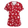Comércio Exterior Transfronteiriço Amazon AliExpress Europeu e Americano Natal novo feminino T-shirt top com estampa 3D gola V bolso