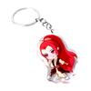 Chaveiro de acrílico transparente personalizado de dupla camada de animação marca diy Cartoon pendurado ornamentos periférico chaveiro anel atacado