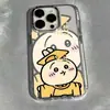 Funda de teléfono transparente estilo antiguo linda de Chiikawa para Apple 17, funda protectora anticaída de cobertura total para iPhone 18, 13