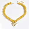 Collar con colgante de corazón grande de resina de color degradado contrastante, dulce, lindo y colorido, para mujer, de Amazon, transfronterizo