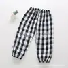 Después de lavar, se recomienda que la altura sea superior a 90-130, pantalones de algodón coloridos anti-mosquitos, pantalones de algodón artificial para niños al por mayor