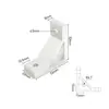 Ángulo Extruido Asiento de Ángulo de Aluminio Engrosado Código de Ángulo de Aluminio Pieza de Ángulo de Aluminio de 90 Grados Conector de Perfil de Aluminio 4080 Ángulo de Aluminio Reforzado 4040 Otros