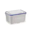 Caja Drenable para Conservar Frescura Caja Drenable de Doble Capa para Conservar Frescura Caja Drenable para Cocina Congelados Caja de Almacenamiento Drenable para el Hogar