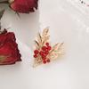 Nuevo festivo rojo nupcial aleación rama coral accesorios accesorios boda broche de perlas ropa en stock fabricante