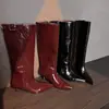 Botas de Caballero de Piel de Vaca Botas Altas para Mujer Invierno Nuevo Estilo Piel Genuina Punta Fina Tacón de Aguja Tacón Medio Botas No Más Arriba de la Rodilla Botas Rectas para Mujer