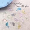 Aurora Color Mágico Delfín Joyería para Uñas Estereolita Hielo Resina Pez Dorado Pequeño Buena Suerte Koi Uña diy