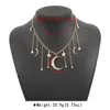 Corrente de Cintura com Borla de Estrela e Lua Cravejada de Diamantes Temperamento Cruzado Europeu e Americano Ornamentos de Cintura Joias Personalizadas de Nicho de Alta Qualidade Atacado para Mulheres