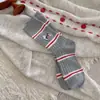 Calcetines para Mujer para Otoño e Invierno, Estilo Ins de Doble Aguja, Dibujo Animado Creativo de Cachorro, Algodón Peinado, Calcetines de Media Pantorrilla, Calcetines Rayados Versátiles Japoneses para Mujer
