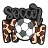 Pingentes de tamanco com tema de futebol, fivelas de sapato removíveis DIY, fivelas decorativas, acessórios de sapato de borracha macia em PVC