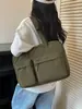 Nuevo modelo transfronterizo para otoño e invierno 2026, bolso de mano de gran capacidad, estilo coreano, color sólido, ligero, simple, casual, bolso de hombro versátil