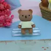 Cor Bege Café Popular Desenho Animado Coelho Urso Fofo DIY Cola Creme Clipe Acessórios de Joalheria de Resina em Estoque
