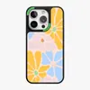 Design Floral Simples com Painel Traseiro Intercambiável, Capa Magnética Forte para iPhone 15 Pro Max, Tampa de Painel Traseiro Substituível para iPhone 14