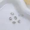 Accesorios de Uñas de Moda con Diamantes Transparentes Blancos Apilados Populares, Corazón de Melocotón Inclinado, Cuadrado Grueso, Perlas Tridimensionales, Bolas de Diamante Terminadas y Diamantes Brillantes