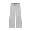 Nuevo Producto 2026: Pantalones casuales versátiles de alta gama de cintura media con cordón ajustable, teñido anudado, fluidos y de pierna ancha 47724201