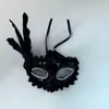 Sombrero de copa pequeño para adultos y niños, fiesta, mascarada, media cara, pluma, masónico, encaje, cuero, máscara lateral de plumas