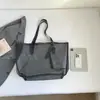Bolsa de compras de malla de nylon transparente de gran capacidad con cremallera para gimnasio, yoga y playa, se puede llevar como bolso de hombro o bolso de mano