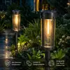 Nuevas luces solares de suelo transfronterizas, luces de patio exteriores, luces de ambiente, luces de paisaje para jardines y villas, luces de césped con filamento de tungsteno