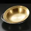 Tazón con Forma de Sombrero de Paja de Acero Inoxidable Estilo Coreano, Tazón de Cangrejo Dorado, Plato de Pescado encurtido, Plato Creativo de Res Hervida, Plato Comercial para Pasta