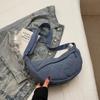 Bolso de Mujer 2024 Nueva Moda Bolso de Hombro Cruzado para Mujer Estilo Occidental Simple Color Sólido Mochila Casual Bolso Tipo Baguette Francés Trendy