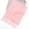 Exclusivo transfronterizo para moda de color sólido nuevo toalla larga plana delgada bufanda chal casual suave transpirable con borlas