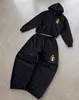 Sudadera con capucha de moda para hombre transfronteriza, conjunto de pantalones deportivos holgados bordados a la moda, patrón personalizado