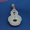 Plata de Ley Piedra Incrustada Zafiro Ágata Palabra Feliz Calabaza Flor Pequeña Calabaza Colgante Accesorios Retro Viejo Bricolaje Materiales Hechos a Mano