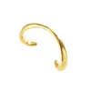 Pulsera Abierta Simple Lisa de Lote Pequeño Minimalista con Arco Retorcido en Forma de C Banda Lisa de Lujo Ligero Accesorio de Estilo Básico