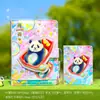 Caderno Fivela Panda Caderno Portátil Bolso Mini Caderno Branco Desenho Animado Alto Valor Fofo Caderno Estudante