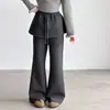 Calça de Moletom Feminina Primavera e Outono 2026 Nova Casual Estilo Coreano Crianças de Tamanho Médio a Grande Calça Longa Flare Roupas Infantis Transfronteiriças