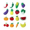 Ímãs de Frutas para Jardim de Infância Auxílios Didáticos Desenhos Animados Animais Fofos Ímãs de Geladeira Borracha Macia Quadro Branco Quadro Preto Adesivos Magnéticos