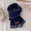 Cachecol de Lã Branco Leiteiro Estilo Coreano College Feminino Outono e Inverno Preto Longo Ins Fofo Estreito Tricotado para Estudantes