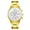Relógio Masculino Popular para Comércio Exterior Moda Três Olhos Calendário Padrão Romano Pulseira de Aço Relógio Masculino Relógio de Quartzo