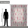 1 pieza nueva mosquitera con patrón de flores impresión digital 3D directo de fábrica decoración dormitorio sala de estar mosquitera con barra para colgar