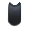 Extensiones de cabello sintético de una pieza para mujer, invisibles y sin costuras, mejoradas con borde envuelto, extensiones de cabello lacio voluminizadoras