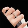 Anillo abierto de circonita con diseño de mariposa de lujo, ligero y superbrillante, exquisito anillo romántico personalizado y de alta gama que combina con todo.