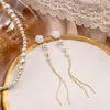 Brincos Super Fada Camélia Branca com Borla de Pérola, Brincos Pequenos que Afinam o Rosto, Presilhas de Orelha Estilo Floresta, Brincos Estilo Francês