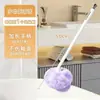 Cepillo para inodoro de codo estilo japonés con cerdas suaves, cepillo para inodoro multifuncional, cepillo de limpieza para montaje en pared para uso doméstico