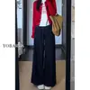 Jeans clásicos retro de talla grande para mujer, lavado oscuro, pierna ancha, nueva colección de otoño, ligeros, fluidos, pierna recta, pantalones hasta el suelo