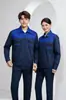 Roupa de trabalho para homens, de manga comprida, personalizável com logotipos impressos, adequada para fábricas de reparo automotivo, conjunto primavera/outono, durável e resistente a manchas