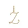Joyas Europeas y Americanas Colgante Hip-Hop Letras Cursivas Jade Letras Inglesas Zirconia Incrustada en Oro de 18K Collar para Discoteca