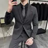 Traje Formal de Negocios de Alta Gama de un Botón para Novio y Padrinos, Blazer Ajustado para Hombre