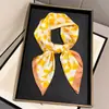 Bufanda de Seda Versátil Estilo Coreano Nueva para Mujer Primavera Temprana 2026, Bufanda Cuadrada Elegante y con Estilo, Bufanda para el Cuello Transpirable para Proteger del Sol