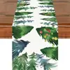 Camino de mesa navideño más vendido transfronterizo con estampado de Papá Noel, mantel de decoración festiva, tapete para mesa de comedor, mantel para mueble de sala de estar