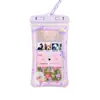 Bolsa impermeable para teléfono móvil de exterior, animal de dibujos animados, PVC transparente sellado, bolsa impermeable, funda impermeable para teléfono móvil para drifting y cámara